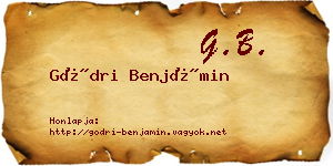 Gödri Benjámin névjegykártya